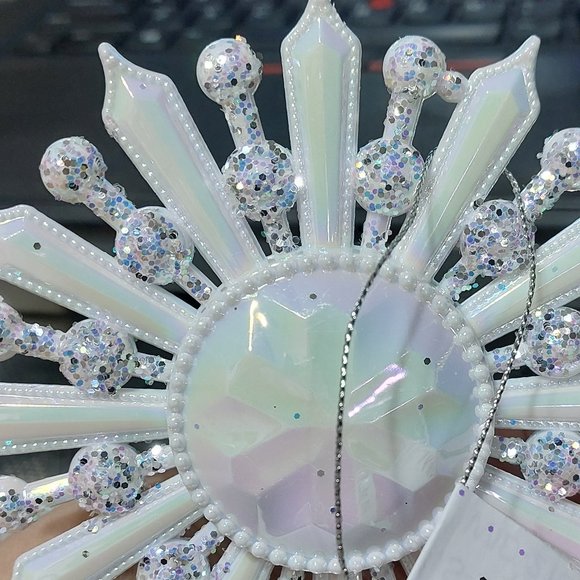 Shiny Glittering Snowflake Ornament - Picture 4 of 6